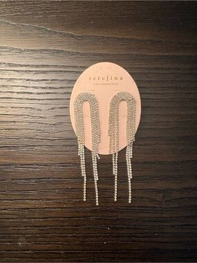 NEW Serefina Gold Crystal Fringe Earrings